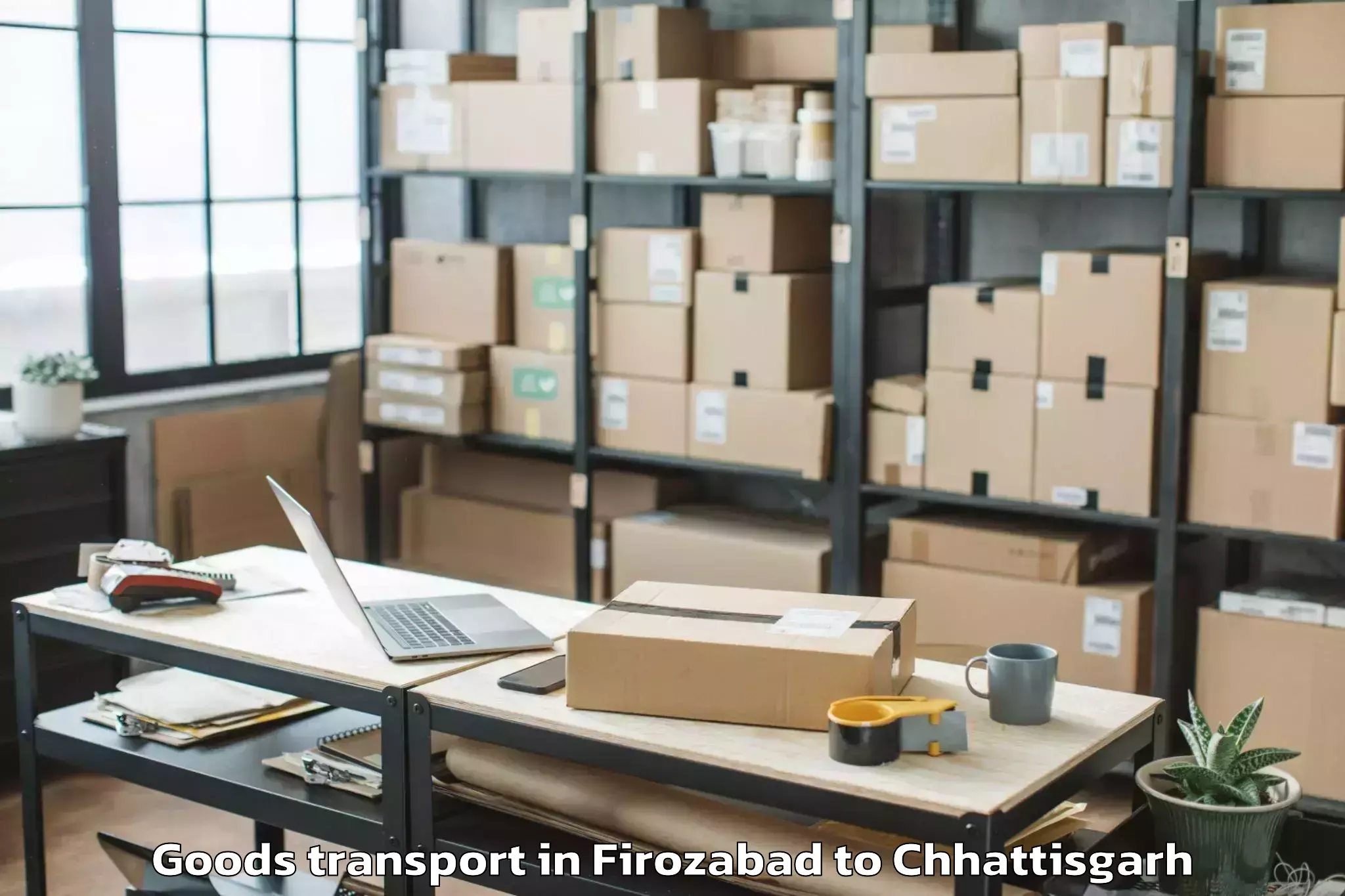 Hassle-Free Firozabad to Chirimiri Goods Transport